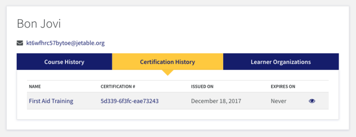 Learner report